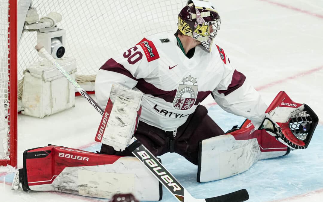 Eishockey WM 2025 – Bremerhavener Goalie Kristers Gudlevskis im Kurzportrait