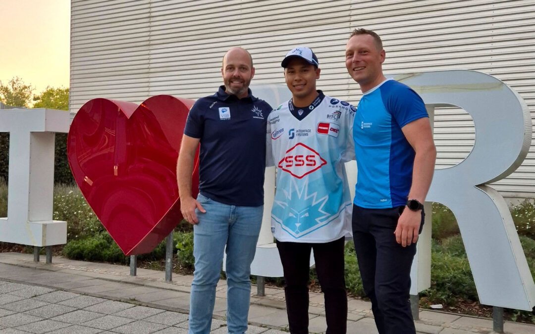Austin Ortega stürmt für die Dresdner Eislöwen