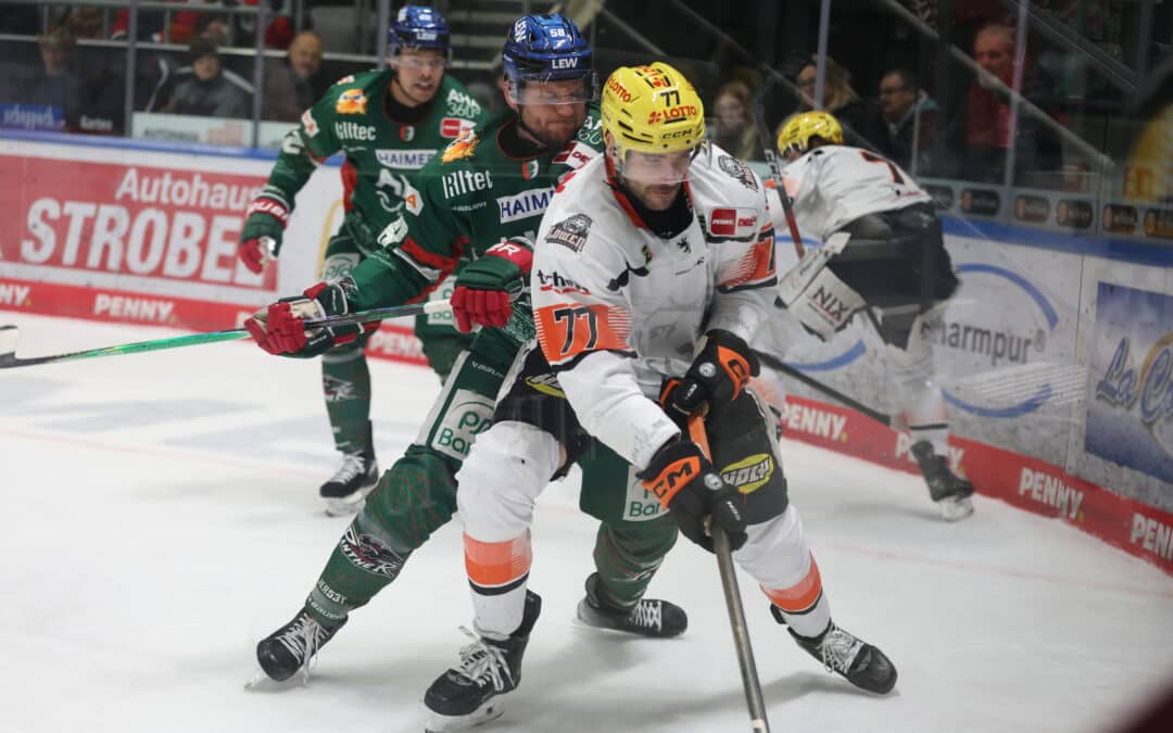 Rasantes Eishockey- Spiel an diesem Abend in Augsburg