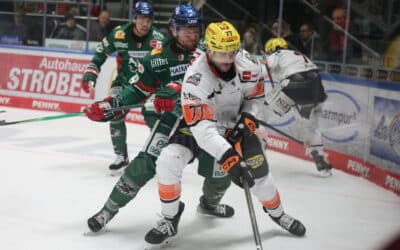 Rasantes Eishockey- Spiel an diesem Abend in Augsburg